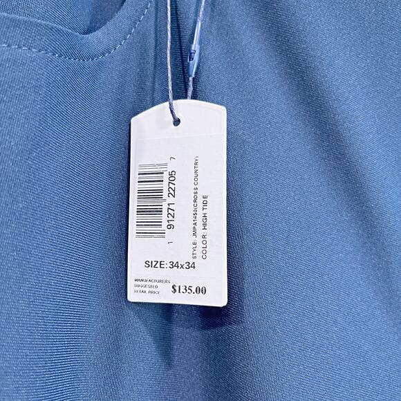 Johnnie O Cross Country Performance Pants Blue Flat Front Golf Casual Mens 34x34 - Picture 3 of 9